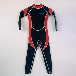 Hisea Black W/ Red Trim Scuba Donkey Neoprene Unisex Wetsuit Size 8